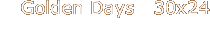 Golden Days   30x24